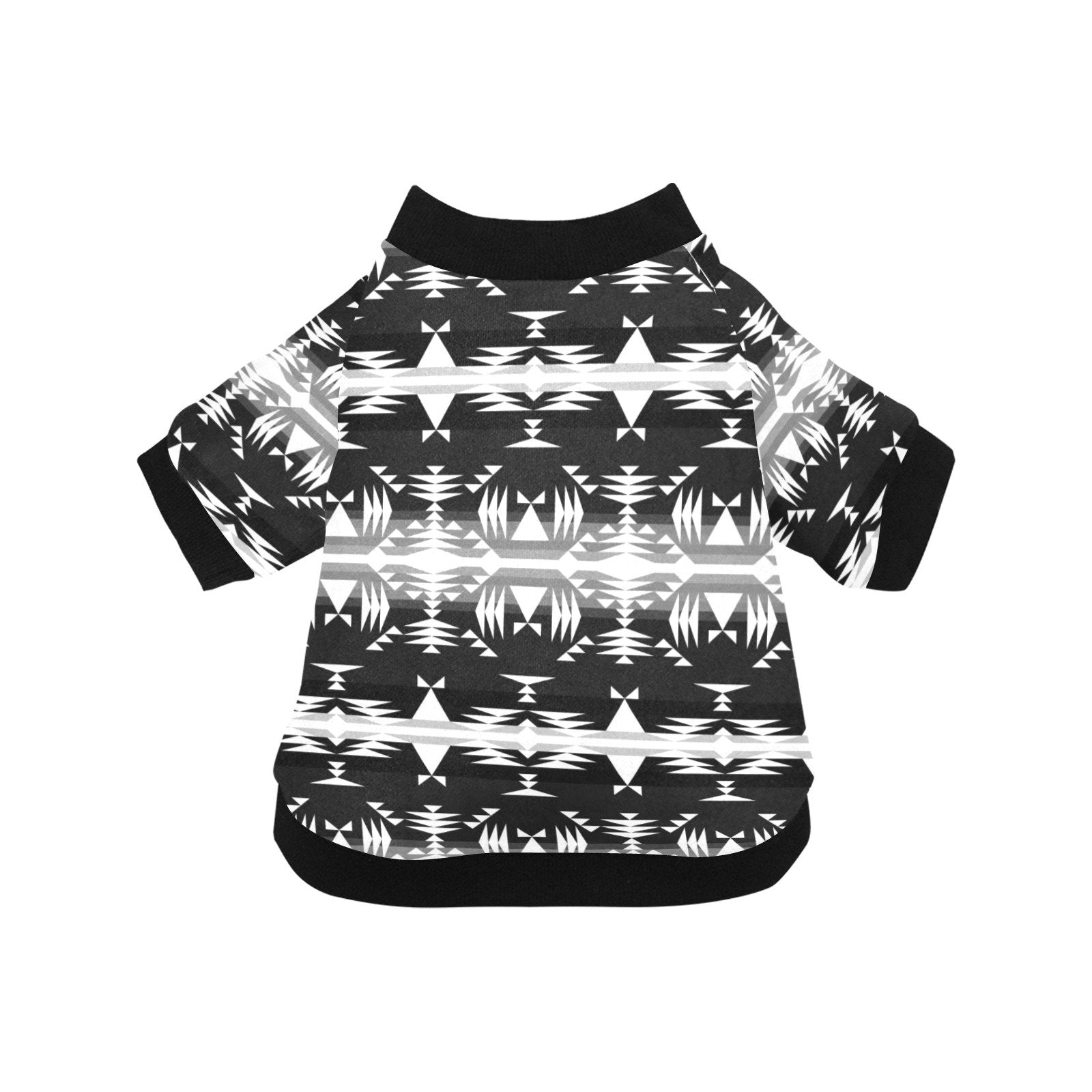 Between the Mountains Black and White Pet Dog Round Neck Shirt Pet Dog Round Neck Shirt e-joyer