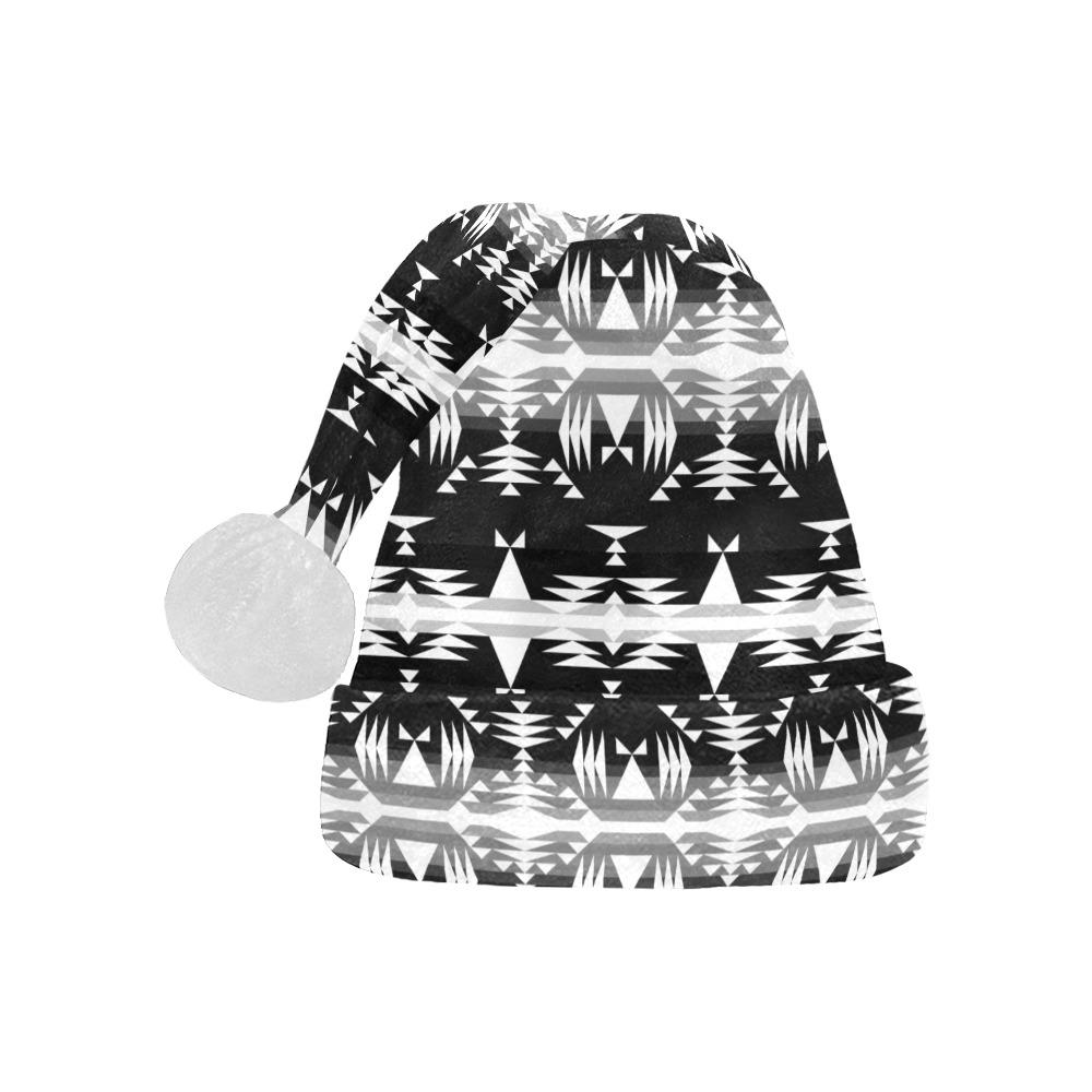 Between the Mountains Black and White Santa Hat Santa Hat e-joyer