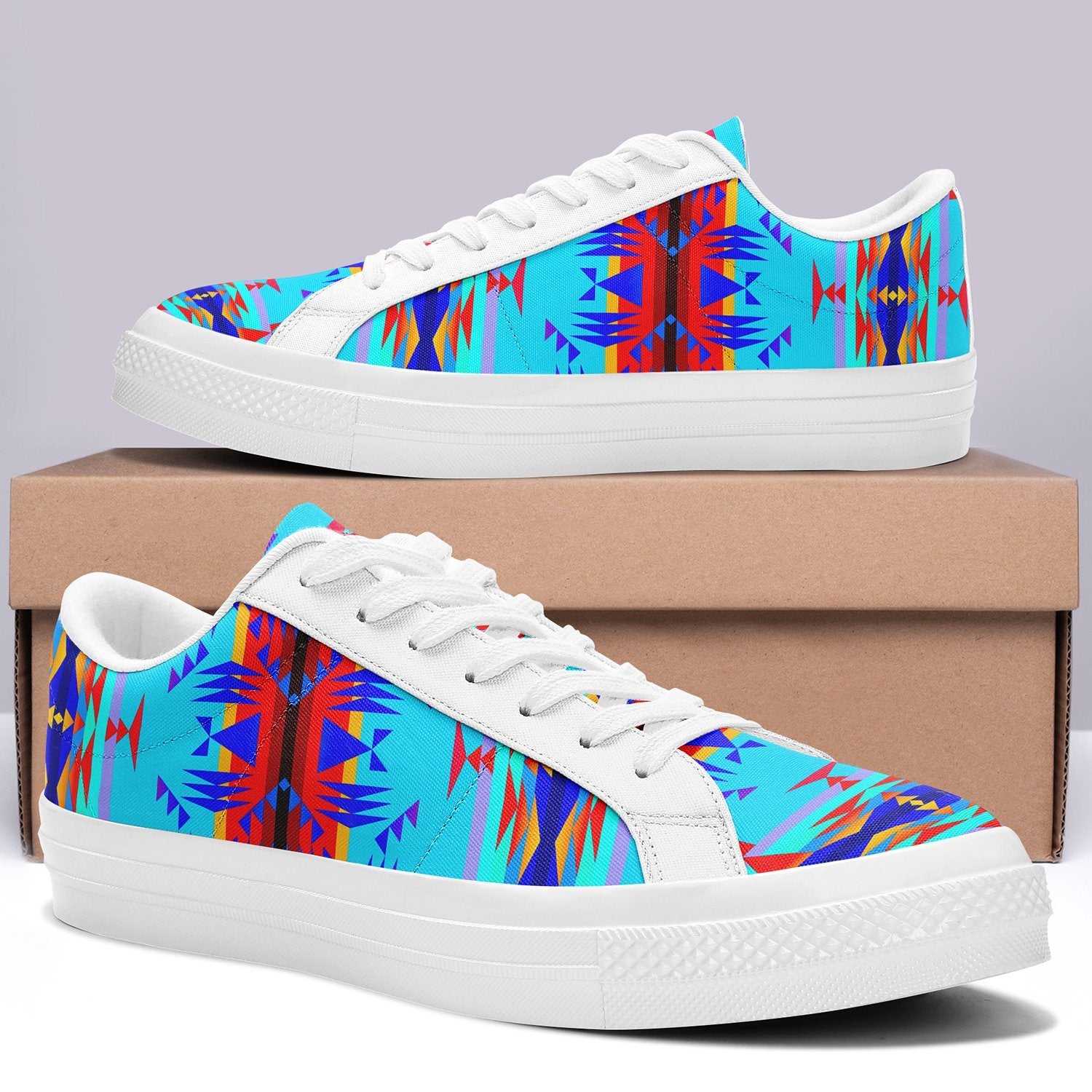 Between the Mountains Blue Aapisi Low Top Canvas Shoes White Sole 49 Dzine