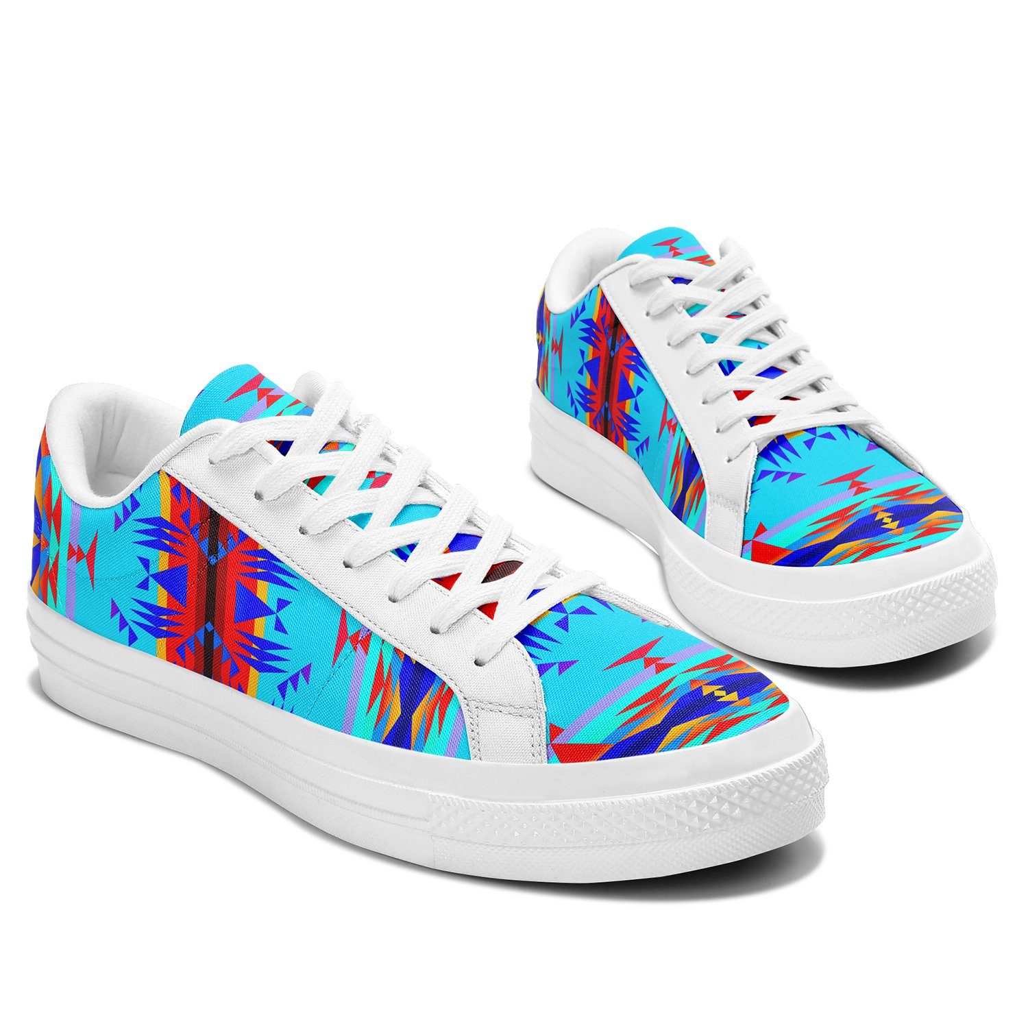 Between the Mountains Blue Aapisi Low Top Canvas Shoes White Sole 49 Dzine
