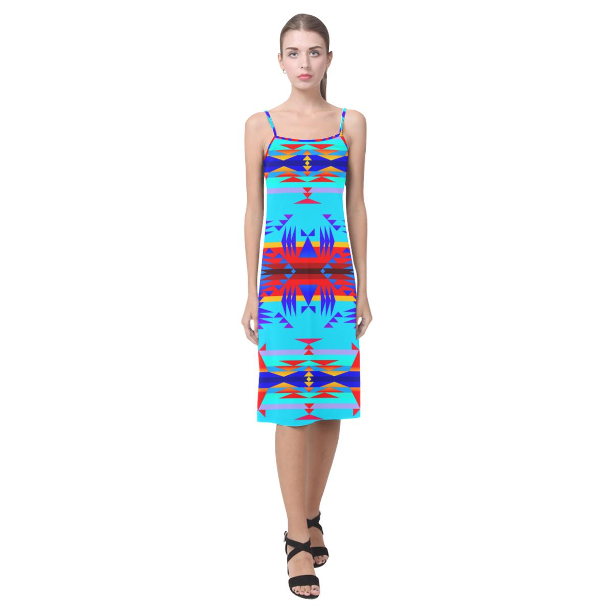 Between the Mountains Blue Alcestis Slip Dress (Model D05) Alcestis Slip Dress (D05) e-joyer