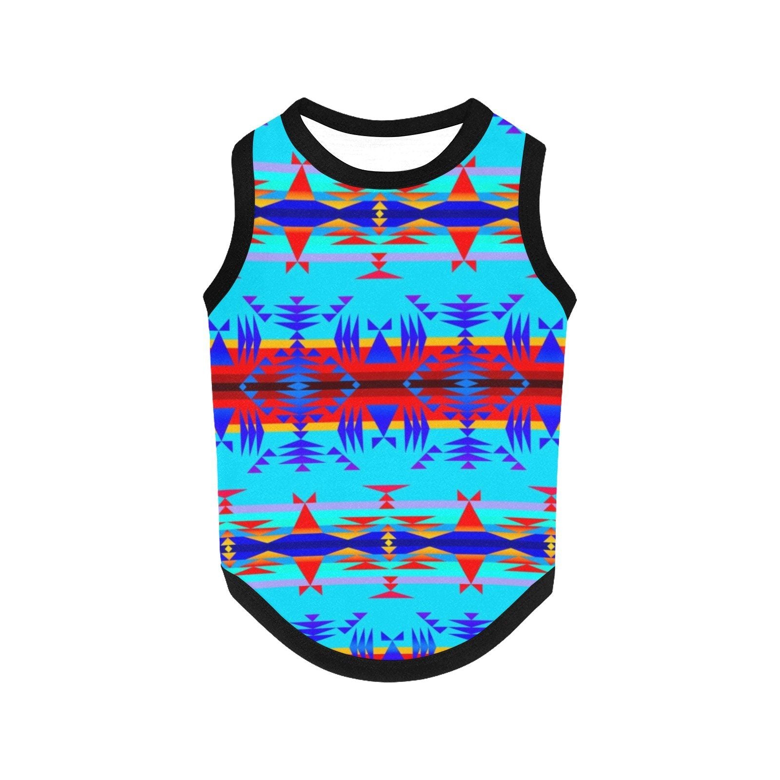 Between the Mountains Blue All Over Print Pet Tank Top Pet Tank Top e-joyer