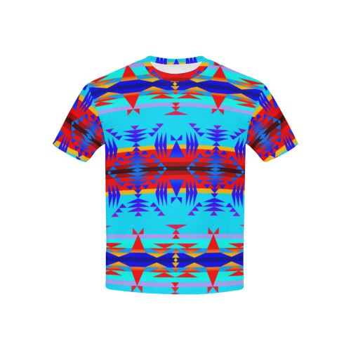 Between the Mountains Blue All Over Print T-shirt for Kid (USA Size) (Model T40) All Over Print T-shirt for Kid (T40) e-joyer