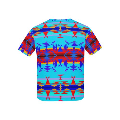 Between the Mountains Blue All Over Print T-shirt for Kid (USA Size) (Model T40) All Over Print T-shirt for Kid (T40) e-joyer