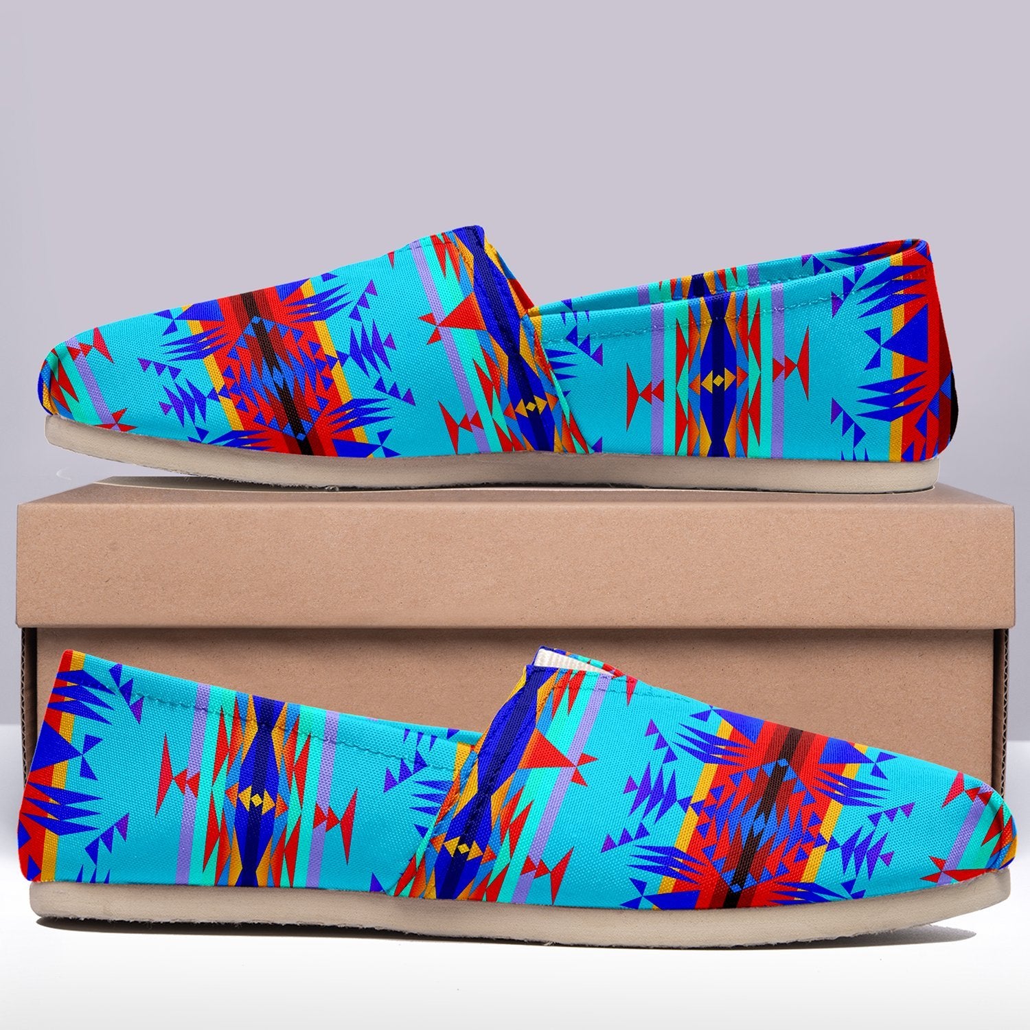 Between the Mountains Blue Casual Unisex Slip On Shoe Herman