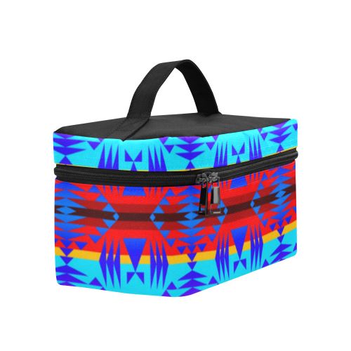 Between the Mountains Blue Cosmetic Bag/Large (Model 1658) Cosmetic Bag e-joyer