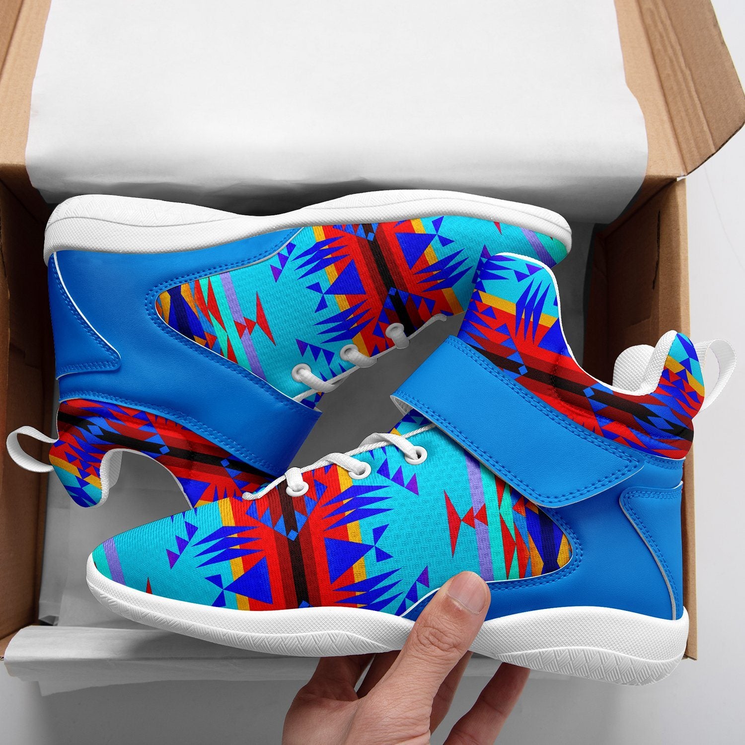 Between the Mountains Blue Ipottaa Basketball / Sport High Top Shoes 49 Dzine