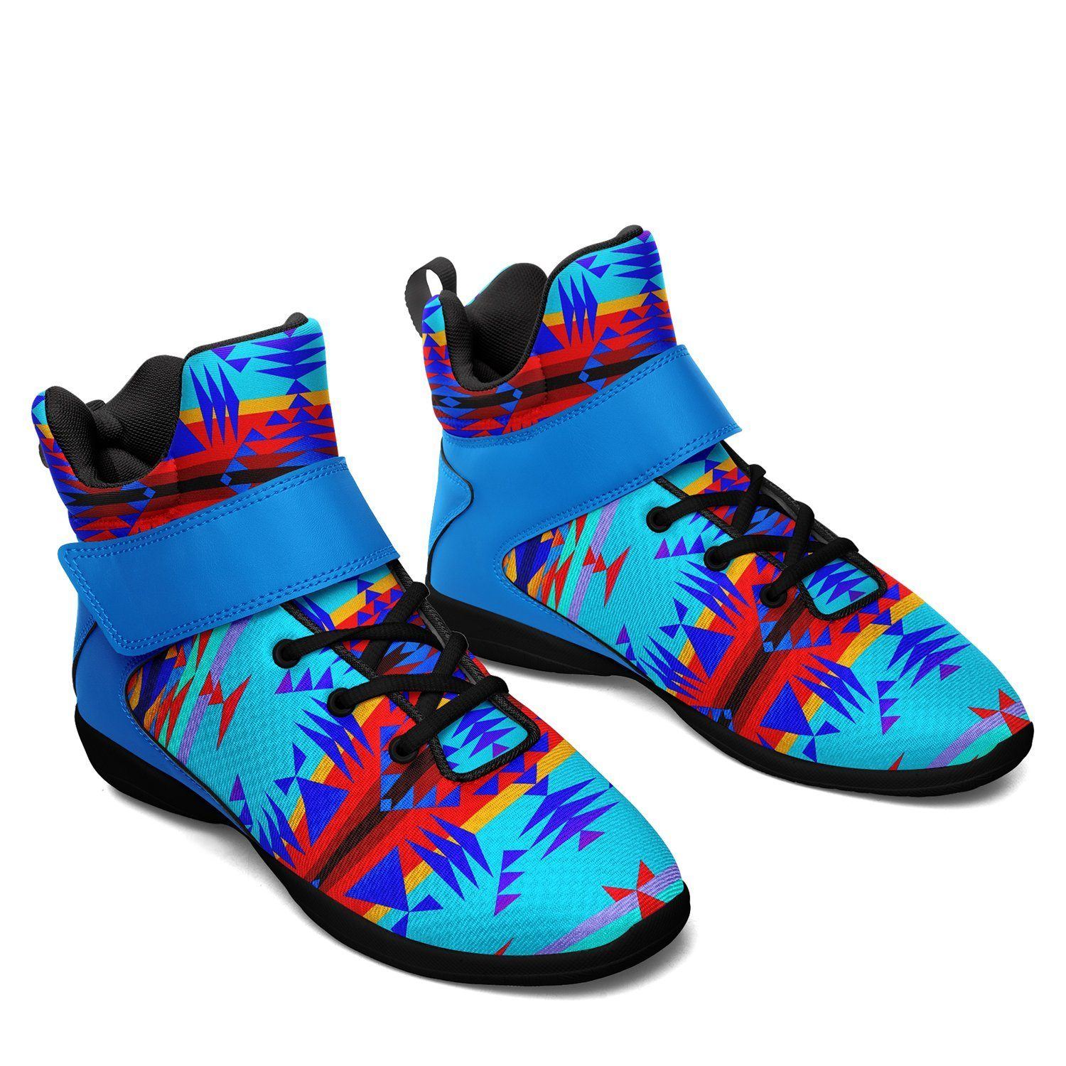 Between the Mountains Blue Ipottaa Basketball / Sport High Top Shoes - Black Sole 49 Dzine