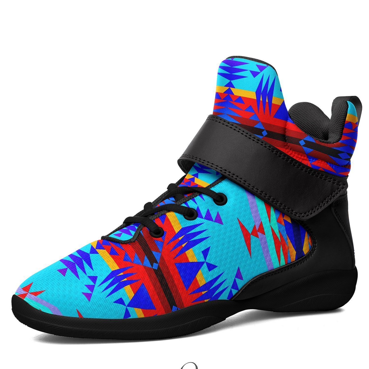 Between the Mountains Blue Ipottaa Basketball / Sport High Top Shoes - Black Sole 49 Dzine US Men 7 / EUR 40 Black Sole with Black Strap 