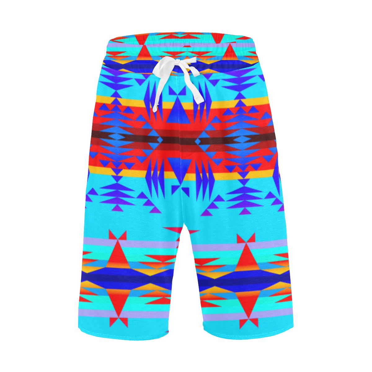 Between the Mountains Blue Men's All Over Print Casual Shorts (Model L23) Men's Casual Shorts (L23) e-joyer