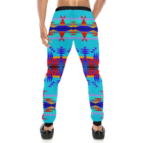 Between the Mountains Blue Men's All Over Print Sweatpants (Model L11) Men's All Over Print Sweatpants (L11) e-joyer
