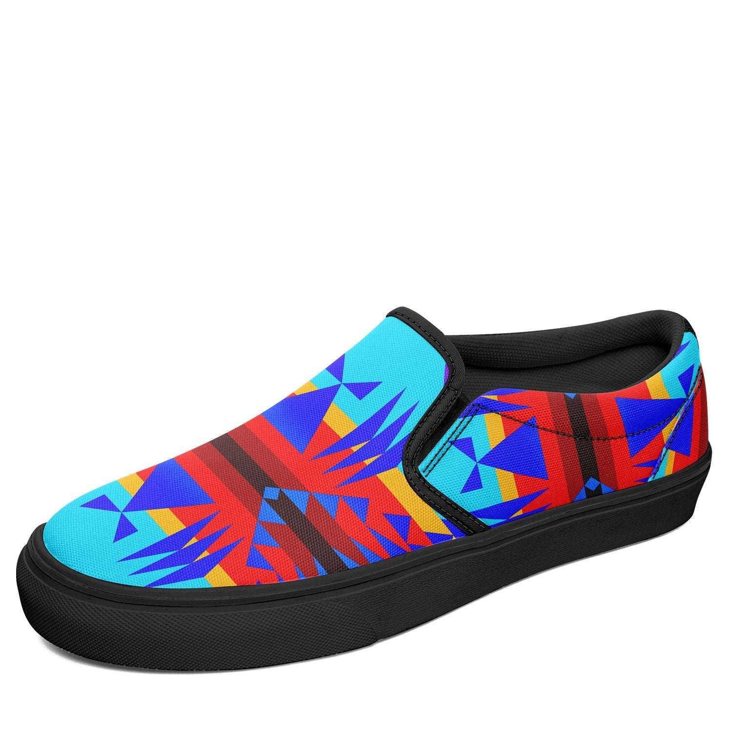 Between the Mountains Blue Otoyimm Canvas Slip On Shoes 49 Dzine