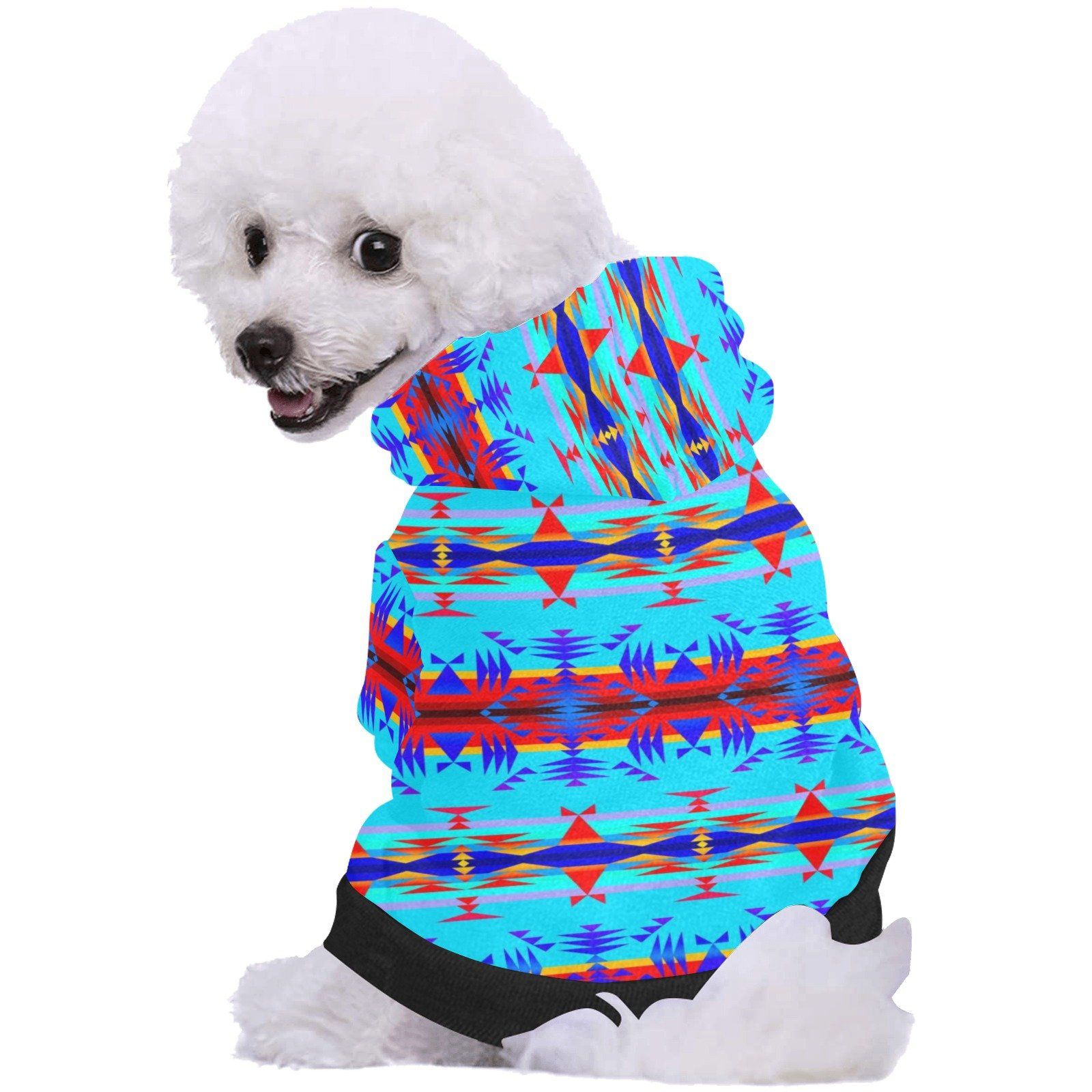 Between the Mountains Blue Pet Dog Hoodie Pet Dog Hoodie e-joyer