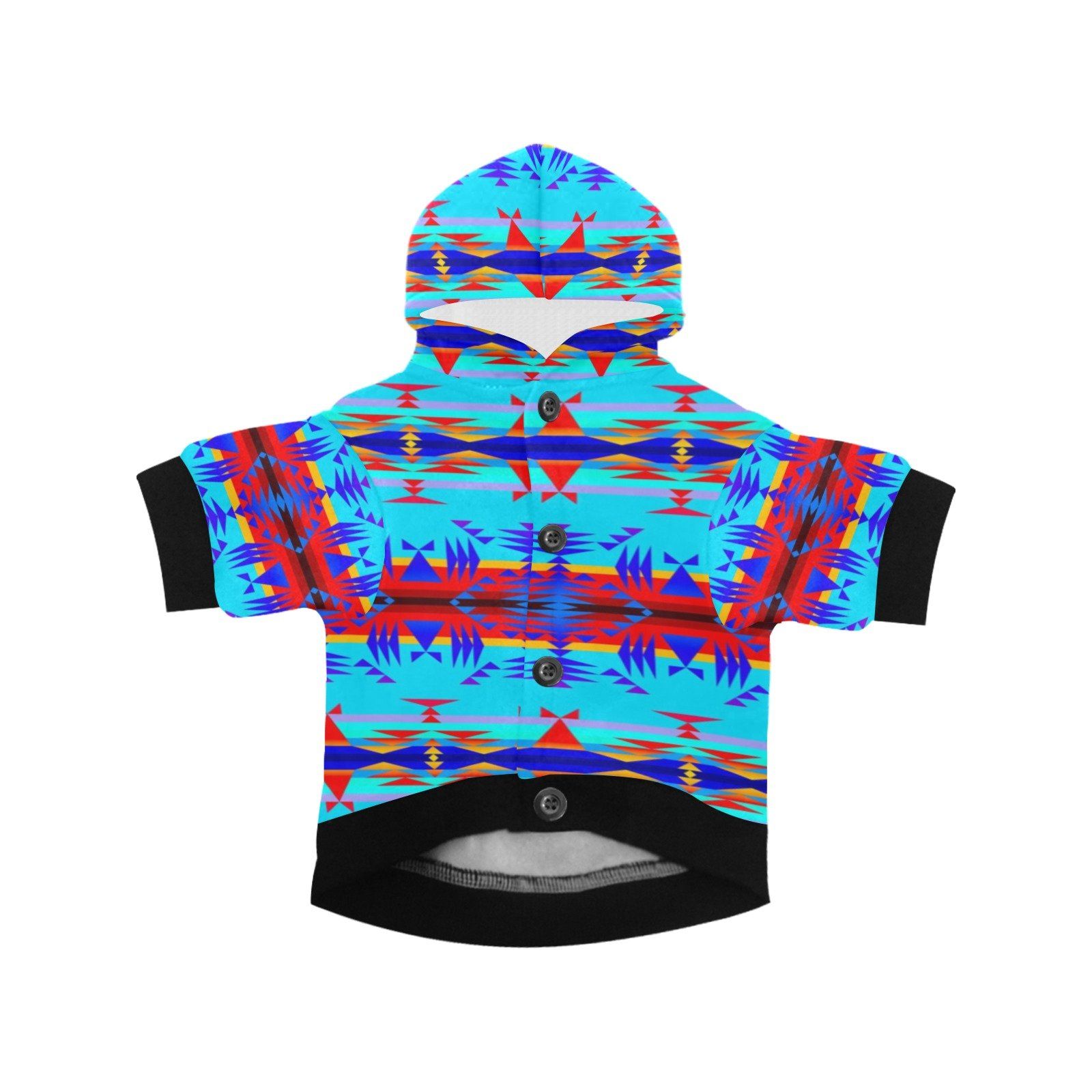 Between the Mountains Blue Pet Dog Hoodie Pet Dog Hoodie e-joyer