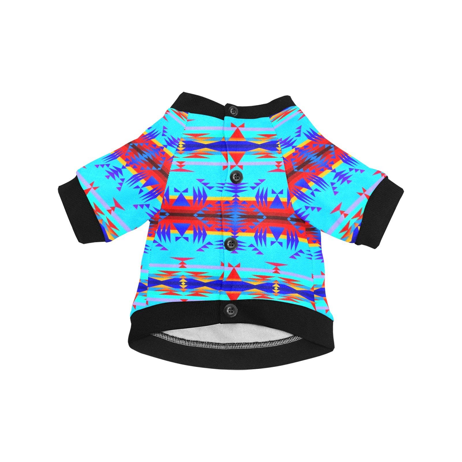 Between the Mountains Blue Pet Dog Round Neck Shirt Pet Dog Round Neck Shirt e-joyer