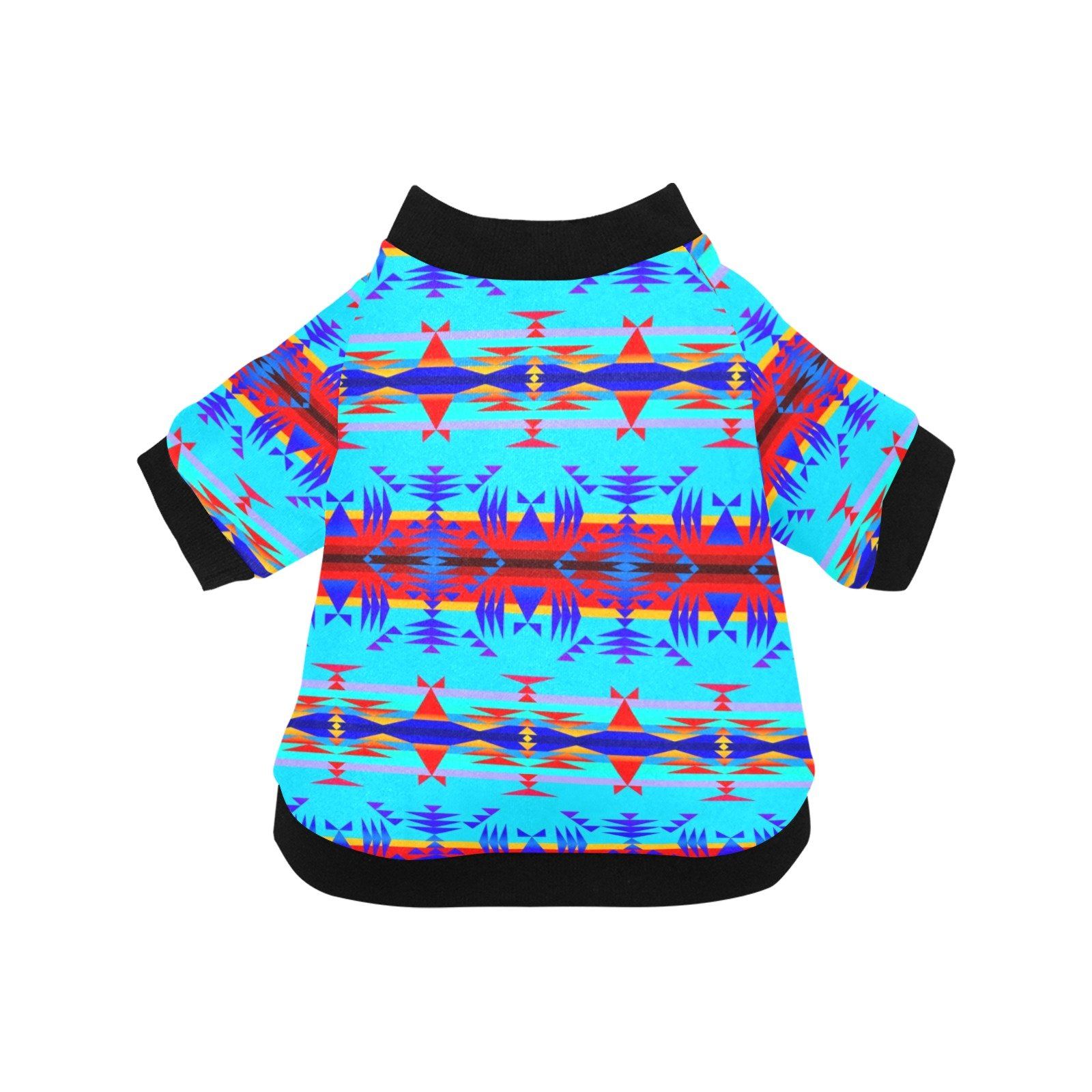 Between the Mountains Blue Pet Dog Round Neck Shirt Pet Dog Round Neck Shirt e-joyer