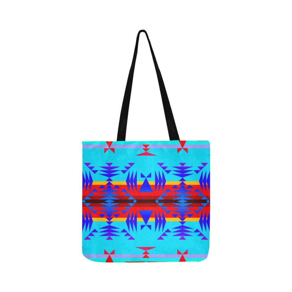 Between the Mountains Blue Reusable Shopping Bag Model 1660 (Two sides) Shopping Tote Bag (1660) e-joyer