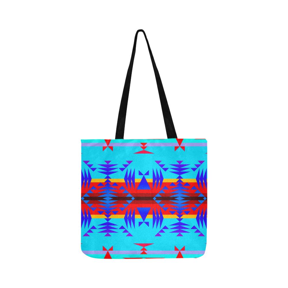 Between the Mountains Blue Reusable Shopping Bag Model 1660 (Two sides) Shopping Tote Bag (1660) e-joyer