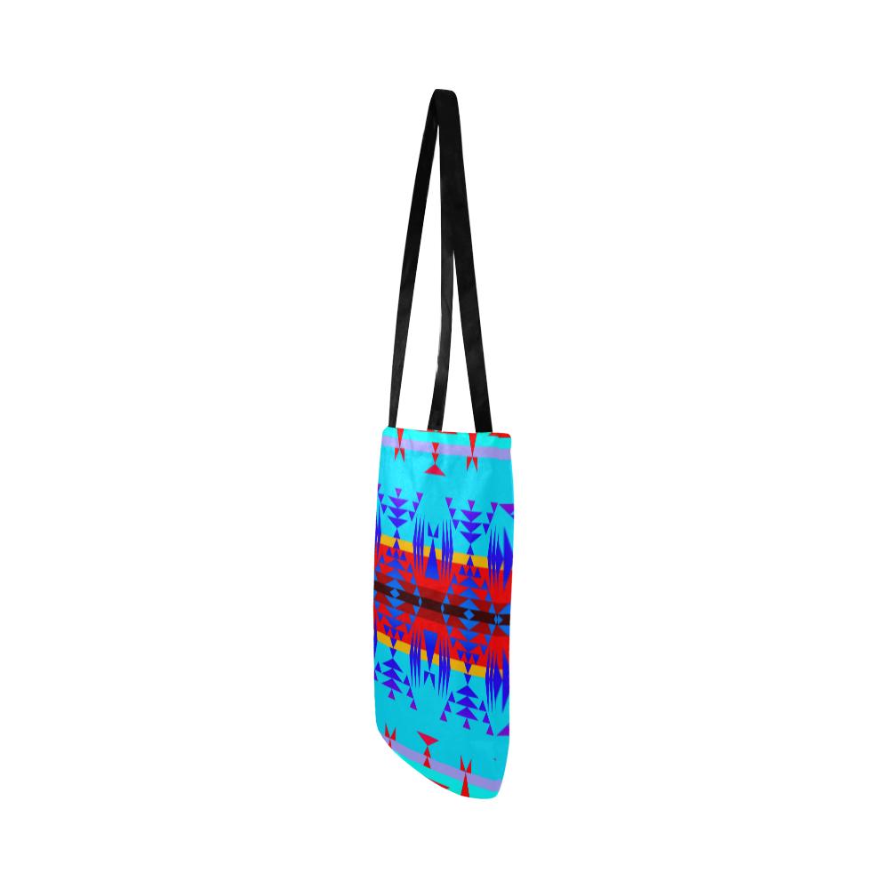 Between the Mountains Blue Reusable Shopping Bag Model 1660 (Two sides) Shopping Tote Bag (1660) e-joyer