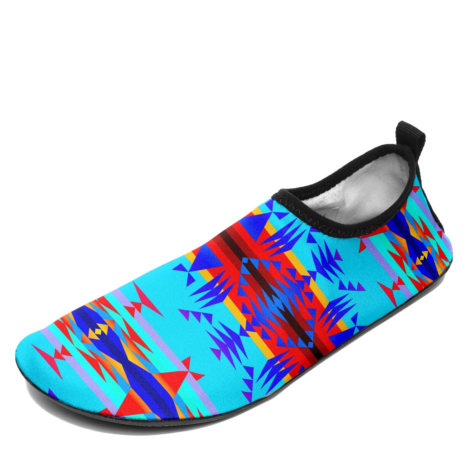 Between the Mountains Blue Sockamoccs Slip On Shoes 49 Dzine