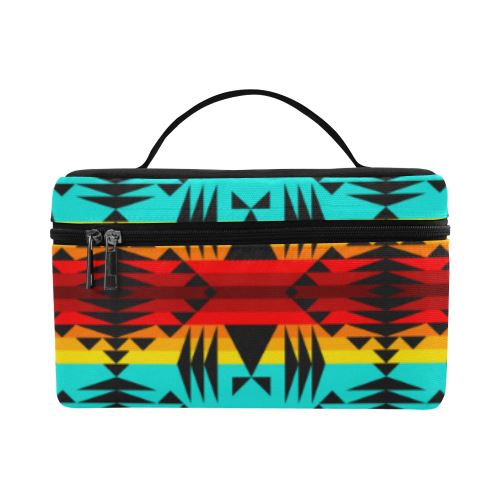 Between the Mountains Cosmetic Bag/Large (Model 1658) Cosmetic Bag e-joyer