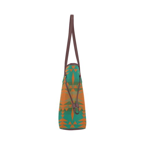 Between the Mountains Deep Lake Orange Clover Canvas Tote Bag (Model 1661) Clover Canvas Tote Bag (1661) e-joyer