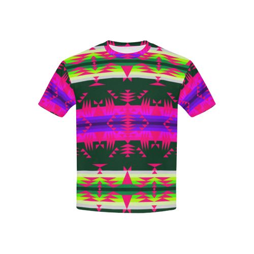 Between the Mountains Deep Lake Sunset All Over Print T-shirt for Kid (USA Size) (Model T40) All Over Print T-shirt for Kid (T40) e-joyer