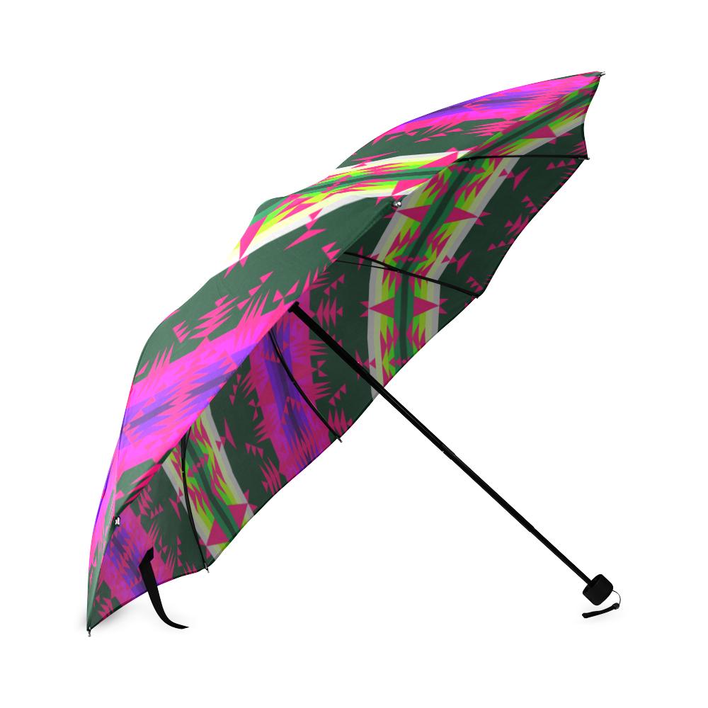 Between the Mountains Deep Lake Sunset Foldable Umbrella Foldable Umbrella e-joyer
