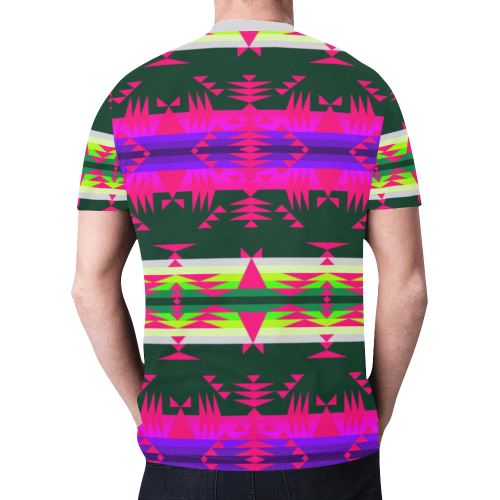Between the Mountains Deep Lake Sunset New All Over Print T-shirt for Men (Model T45) New All Over Print T-shirt for Men (T45) e-joyer