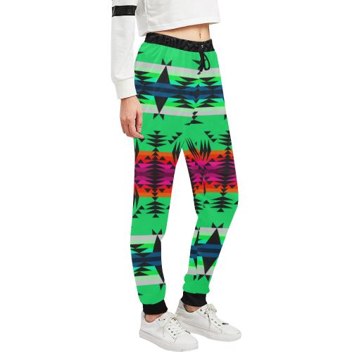 Between the Mountains Deep Lake Women's All Over Print Sweatpants (Model L11) Women's All Over Print Sweatpants (L11) e-joyer