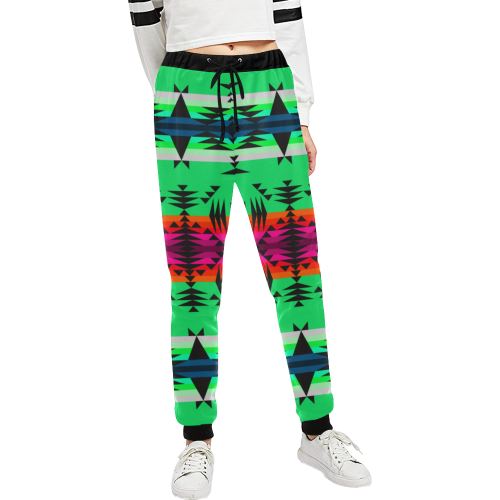 Between the Mountains Deep Lake Women's All Over Print Sweatpants (Model L11) Women's All Over Print Sweatpants (L11) e-joyer