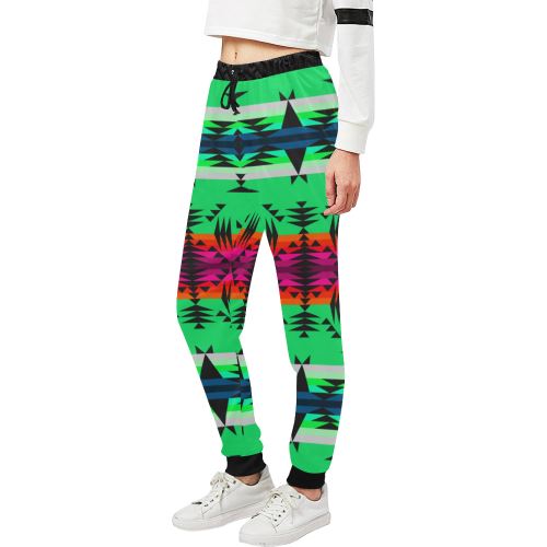 Between the Mountains Deep Lake Women's All Over Print Sweatpants (Model L11) Women's All Over Print Sweatpants (L11) e-joyer