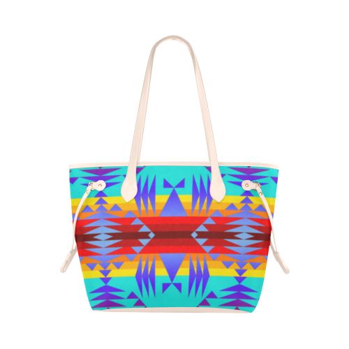 Between the Mountains Fire Clover Canvas Tote Bag (Model 1661) Clover Canvas Tote Bag (1661) e-joyer
