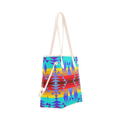Between the Mountains Fire Clover Canvas Tote Bag (Model 1661) Clover Canvas Tote Bag (1661) e-joyer
