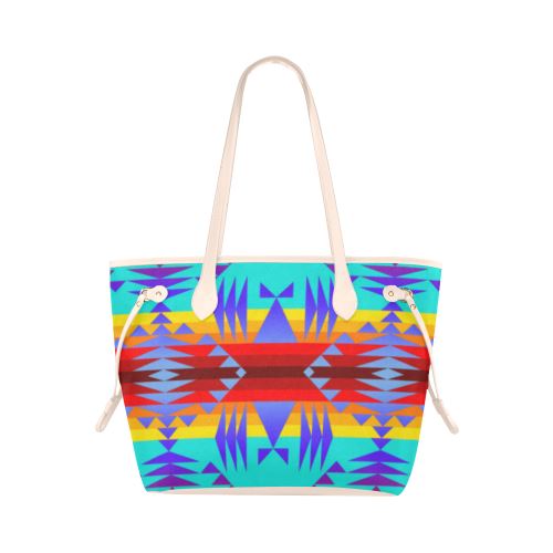 Between the Mountains Fire Clover Canvas Tote Bag (Model 1661) Clover Canvas Tote Bag (1661) e-joyer