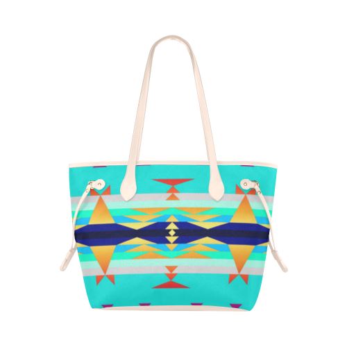 Between the Mountains Fire Clover Canvas Tote Bag (Model 1661) Clover Canvas Tote Bag (1661) e-joyer