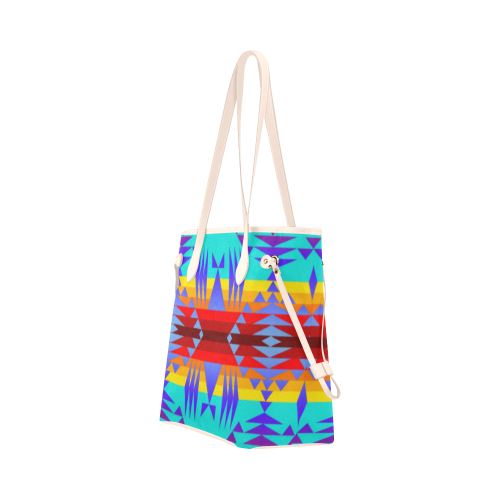Between the Mountains Fire Clover Canvas Tote Bag (Model 1661) Clover Canvas Tote Bag (1661) e-joyer