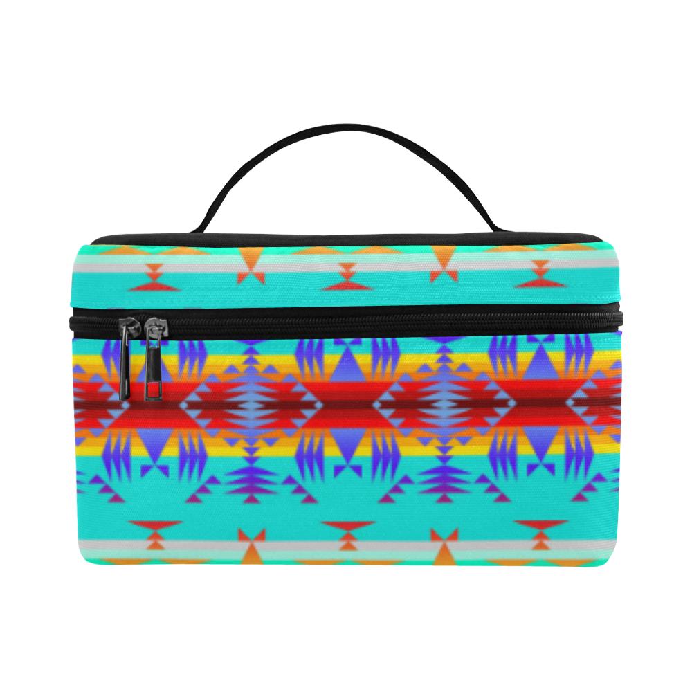 Between the Mountains Fire Cosmetic Bag/Large (Model 1658) Cosmetic Bag e-joyer