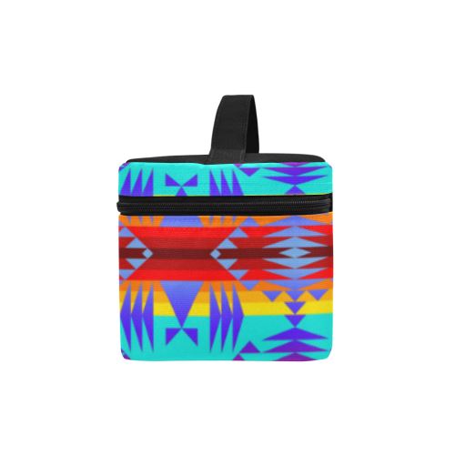 Between the Mountains Fire Cosmetic Bag/Large (Model 1658) Cosmetic Bag e-joyer