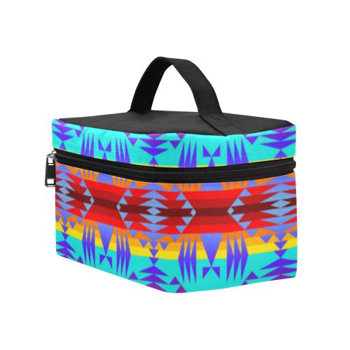 Between the Mountains Fire Cosmetic Bag/Large (Model 1658) Cosmetic Bag e-joyer