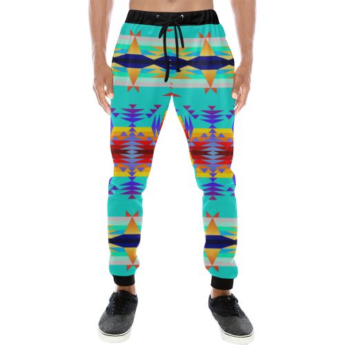 Between the Mountains Fire Men's All Over Print Sweatpants (Model L11) Men's All Over Print Sweatpants (L11) e-joyer
