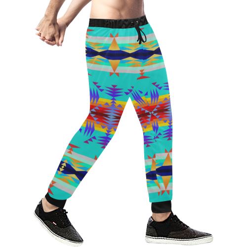 Between the Mountains Fire Men's All Over Print Sweatpants (Model L11) Men's All Over Print Sweatpants (L11) e-joyer