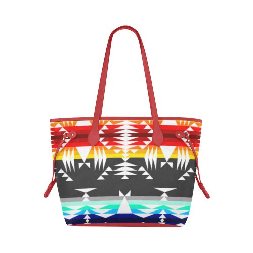 Between the Mountains Gray Clover Canvas Tote Bag (Model 1661) Clover Canvas Tote Bag (1661) e-joyer