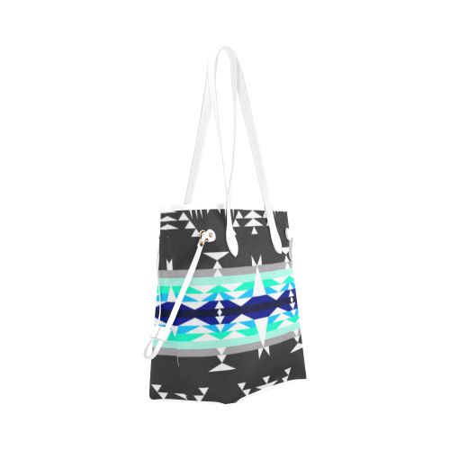 Between the Mountains Gray Clover Canvas Tote Bag (Model 1661) Clover Canvas Tote Bag (1661) e-joyer