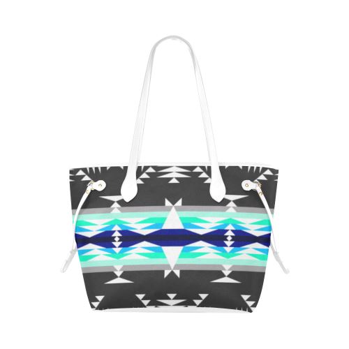 Between the Mountains Gray Clover Canvas Tote Bag (Model 1661) Clover Canvas Tote Bag (1661) e-joyer