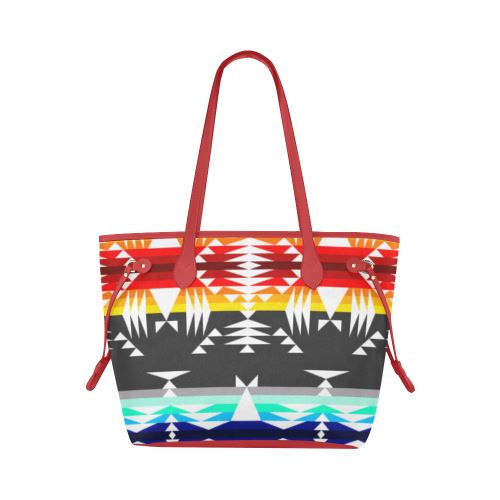 Between the Mountains Gray Clover Canvas Tote Bag (Model 1661) Clover Canvas Tote Bag (1661) e-joyer