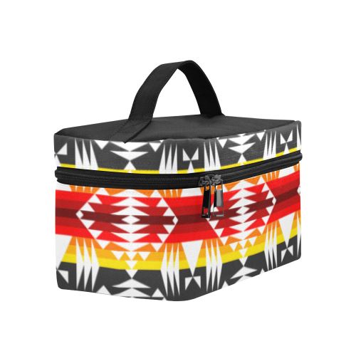 Between the Mountains Gray Cosmetic Bag/Large (Model 1658) Cosmetic Bag e-joyer