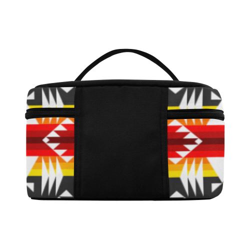 Between the Mountains Gray Cosmetic Bag/Large (Model 1658) Cosmetic Bag e-joyer