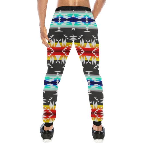 Between the Mountains Gray Men's All Over Print Sweatpants (Model L11) Men's All Over Print Sweatpants (L11) e-joyer