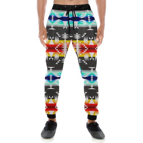 Between the Mountains Gray Men's All Over Print Sweatpants (Model L11) Men's All Over Print Sweatpants (L11) e-joyer
